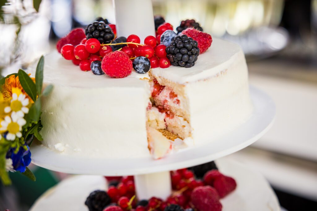 Borrel van een bruiloft in eigen tuin in 't Loo.