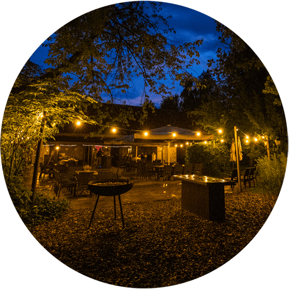 Kasteel Aldendriel in Mill net na zonsondergang