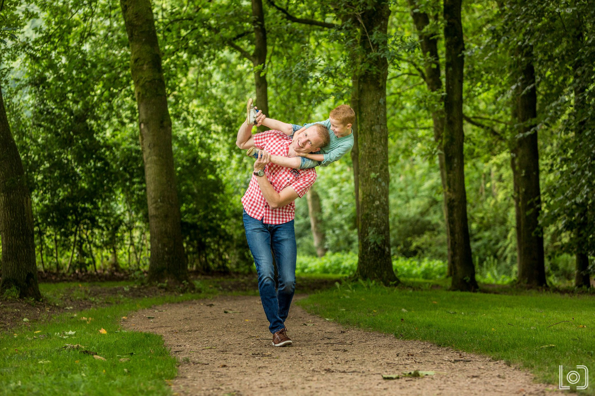 Fotoshoot gezin in het bos